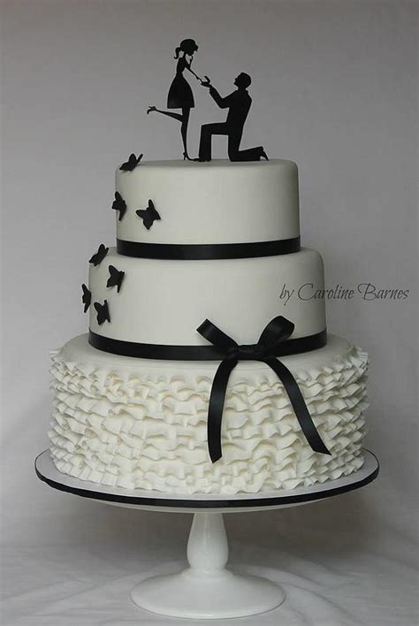 Silhouette Engagement Cake Decorated Cake By Love Cake Cakesdecor