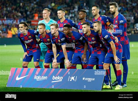 Barcelona Spain Credit D 14th Sep 2019 Barcelona Team Group Line