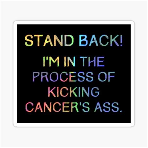 Kicking Cancers Ass Sticker For Sale By Glimmersmith Redbubble