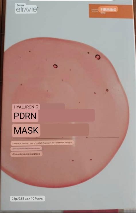 Derma Elravie Hyaluronic Pdrn Mask Korea Made Beauty Personal Care