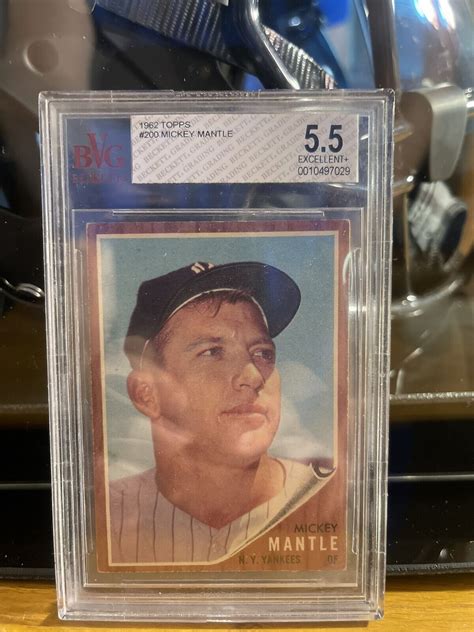 Mickey Mantle 1962 Topps 200 Graded 5 5 EBay