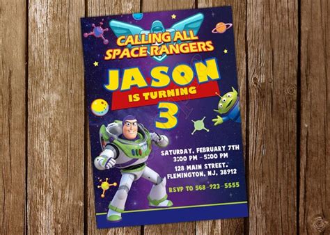 Buzz Lightyear Invitaci N Buzz Invitation Toy Story Etsy M Xico