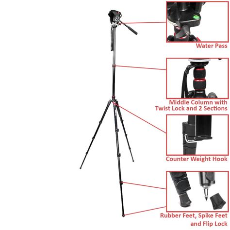 Rover 77 Paket 1 Traveller Fluid Head Video Tripod Monopod Kit Takara