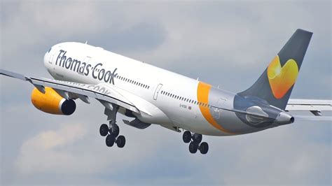 Thomas Cook A G Vygk Take Off At Manchester Airport Runway L