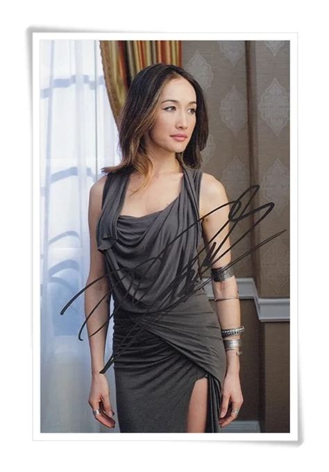 Maggie Q Autographed Signed With Pen Photo Picture 4 6 Inches