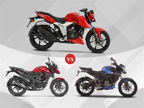 TVS Apache RTR 160 4V Vs Honda X Blade Vs Bajaj Pulsar NS 160 Spec