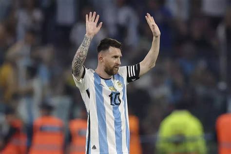 Lionel Messis Record 100th International Goal Helps Argentina Hammer