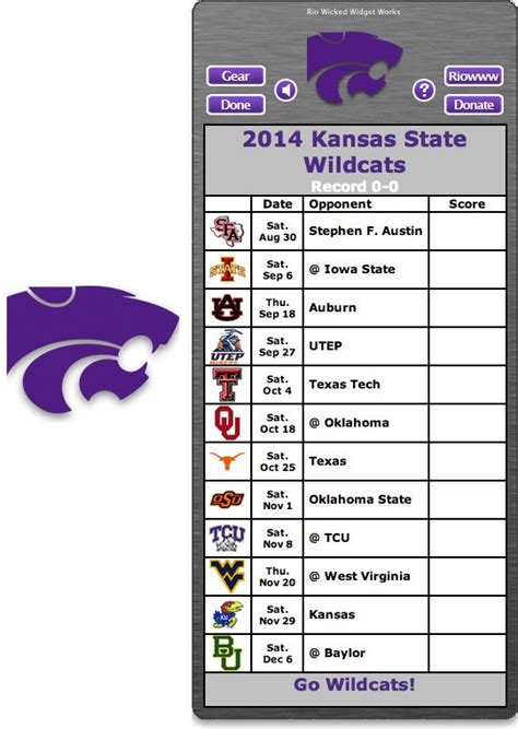 2024 K State Football Schedule Bears Schedule 2024