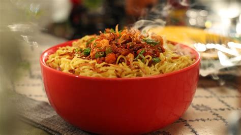 Maggi Chicken Biryani Noodles Recipe Make Tasty Maggi Chicken Biryani