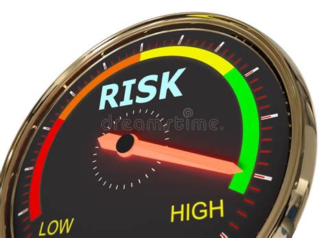 Risk Gauge Scale Measure High Medium And Low Risk Speedometer Icon