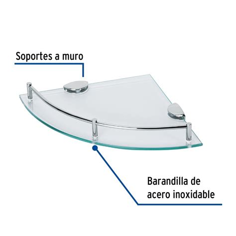 Juego De Repisas Esquineras De Vidrio Foset