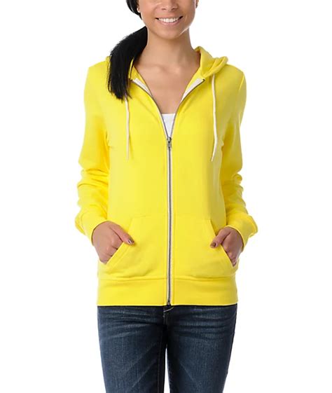 Zine Buttercup Yellow Zip Up Hoodie Zumiez