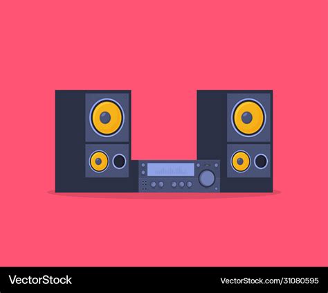 Home Stereo Flat Music Systems Royalty Free Vector Image