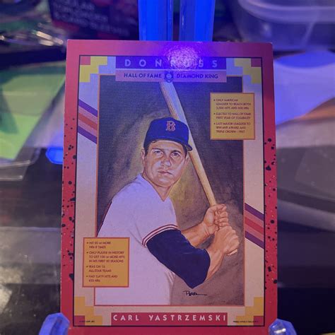 1990 Donruss Puzzle Baseball Card 588 Carl Yastrzemski No Dot GLOW