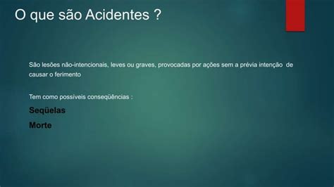 Prevenção de acidentes na infância PPT