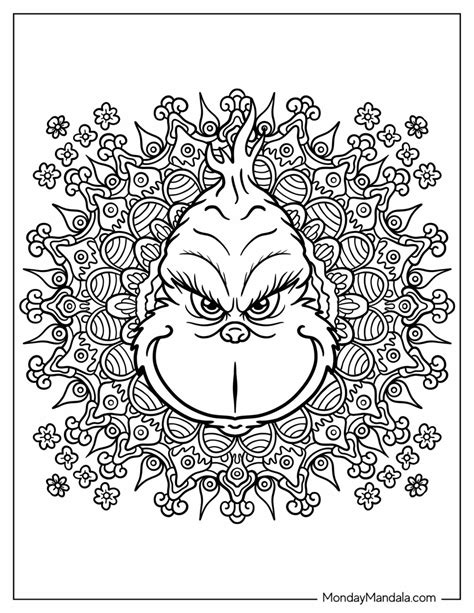 grinch face outline 1