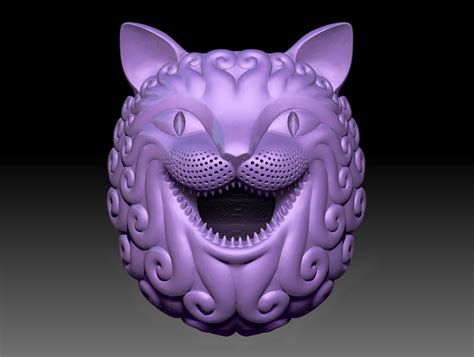 Printable 3d File Cheshire Cat Art Birdhouse Fairytale In Your Garden