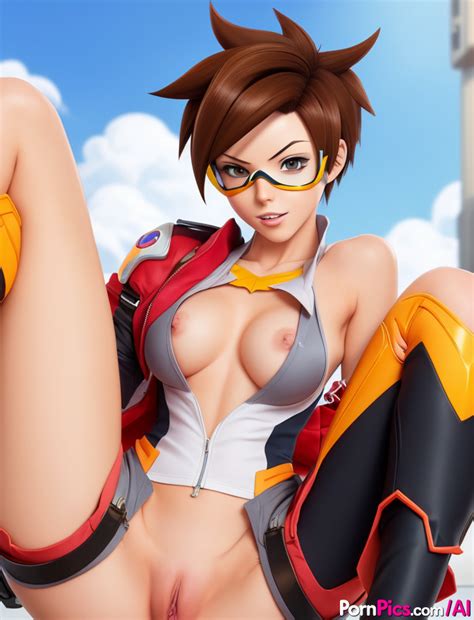 Skinny Hentai Babe Tracer Shows Off Her Perfect Breasts Her Bald