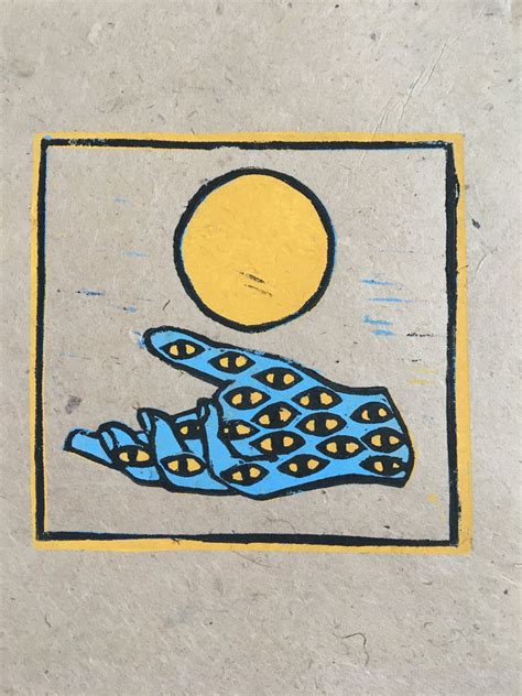 Limited Editon Reduction Linocut Print She Who Folksy