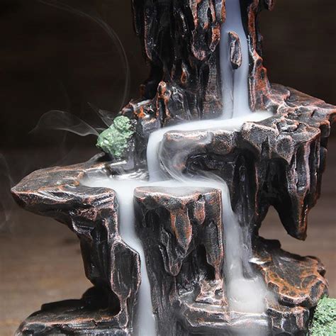 Serene Waterfall Incense Burner Ceramic Smoke Waterfall Etsy