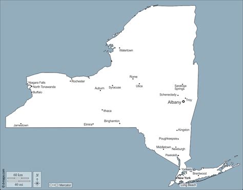 New York Free Map Free Blank Map Free Outline Map Free Base Map