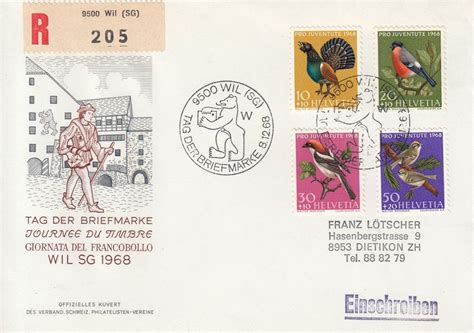 2 Briefe Zum Tag Der Briefmarke Am 8 12 1968 In Wil Kaufen Auf Ricardo