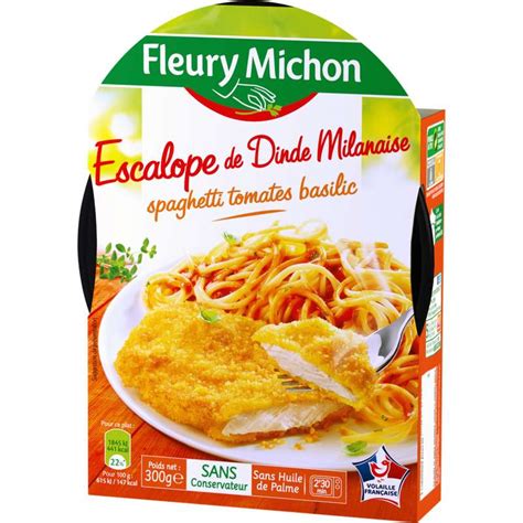 Escalope Milanaise Et Spaghetti Sauce Tomate Fleury Michon G