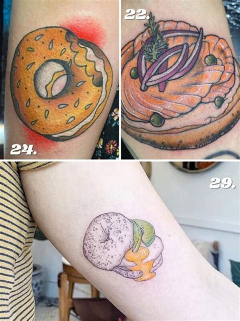 Bagel Tattoo Ideas For Food Lovers Tattoo Glee