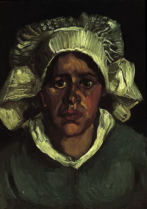 Head Of A Peasant Woman With White Cap Vincent Van Gogh