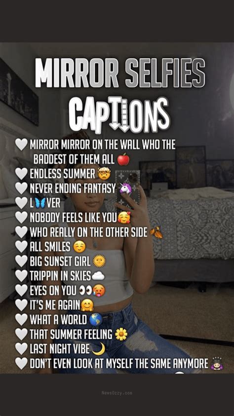 50 Best Mirror Picture Captions For Instagram Cute Mirror Selfie