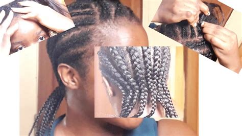 How To Cornrow Your Own Hair For Beginners Tutorial Relaxed Hair