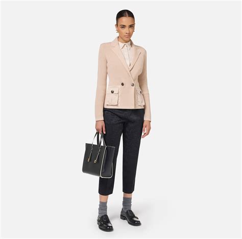 Blazer Con Tasche In Vela Tecnica Elisabetta Franchi