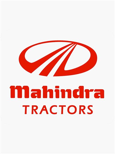 "TRACTOR - "MAHINDRA TRACTORS" LOGO" Sticker by MaxGrant501 | Redbubble