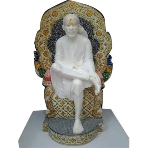 White 12 Inch Marble Shirdi Sai Baba Statue At Best Price In Jaipur