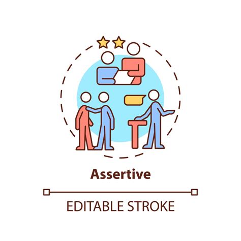 Assertive Concept Icon Communication Style Abstract Idea Thin Line