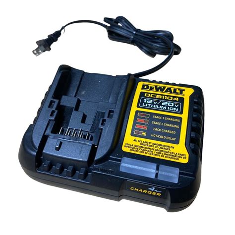 Dewalt Dcb1104 12v And 20v Volt Max Li Ion 4 Amp 120v Ac Battery Charger Ebay