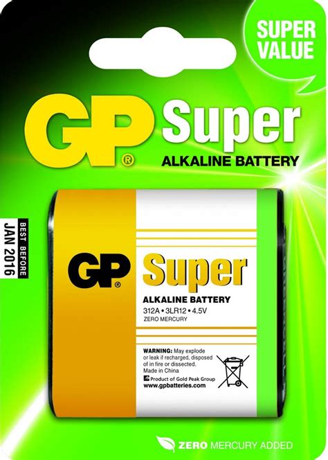 Gp Battery Gp Baterija Gp Baterija Super Alkaline 45 V Vienkartinė