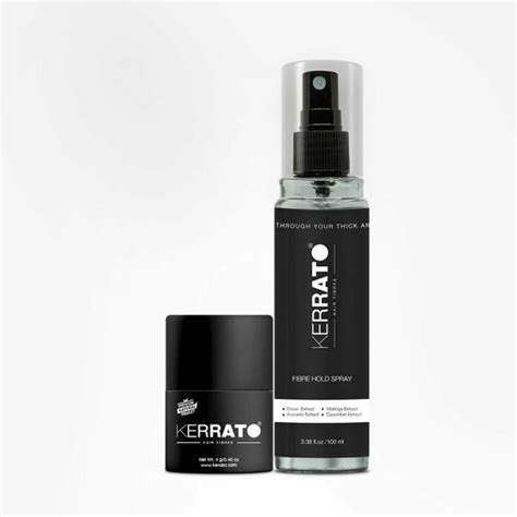 Kerrato Hair Fibres 4gm NATURAL BLACK And Kerrato FibreHold Spray