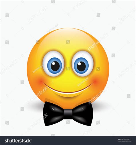 Cute Emoticon Black Bow Emoji Vector Stock Vector (Royalty Free ...