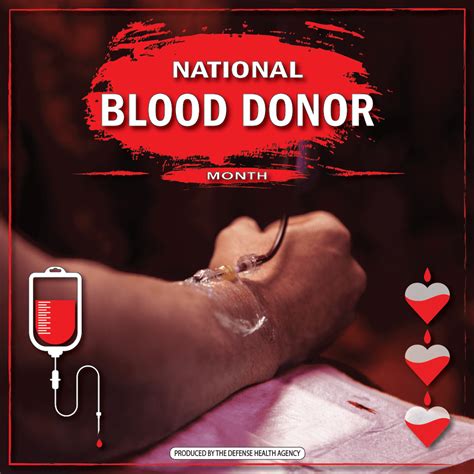 National Blood Donor Month Health Mil