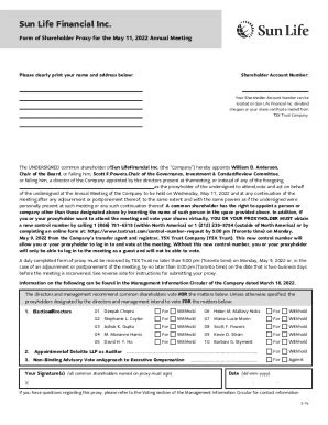 Fillable Online Sun Life Financial Inc Ex Sun Life Financial