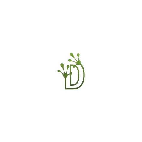 Frog Footprints Inspire Creative Letter D Logo Design Concept Vector