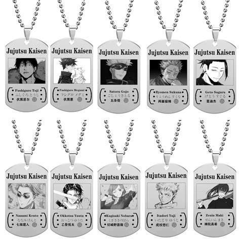 Anime Jujutsu Kaisen Necklace Satoru Gojo Geto Suguru Ryomen Sukuna