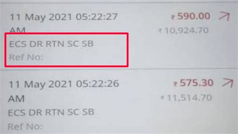 Ecs Dr Rtn Sc Sb Canara Bank Charge Kya Hai Ecs Dr Rtn Sc Sb Kya Hota