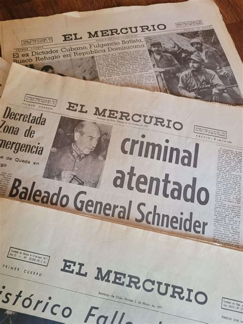 Pack de portadas históricas de El Mercurio Páginas con Historia