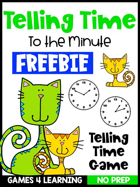 This is a printable math game for telling time to the minute. No Prep ...