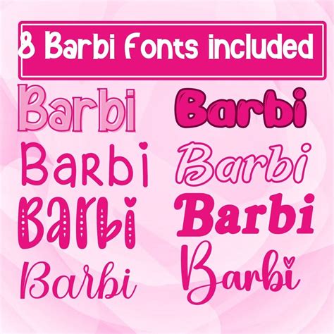 8 Barbi Font Alphabet All Trend Fonts Ttf Download Barbi Doll Etsy