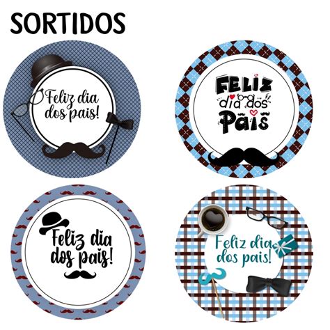 Adesivos Redondos Feliz Dia Dos Pais X Cm Shopee Brasil