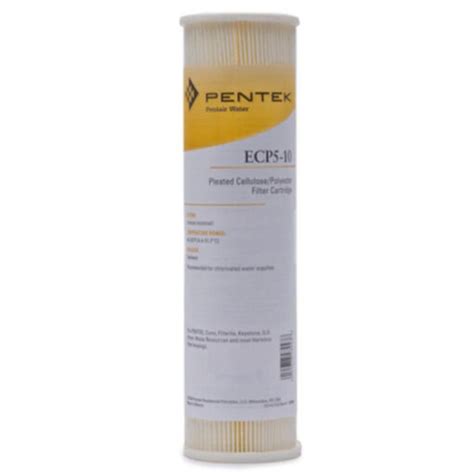 Pentek Ecp Pleated Cellulose Polyester Cartridges Micron