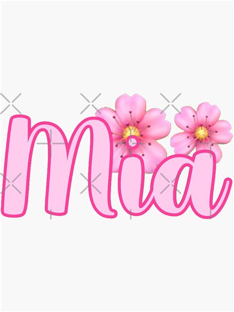 Pink Mia Sticker Sticker For Sale By Sophdoestickers Redbubble